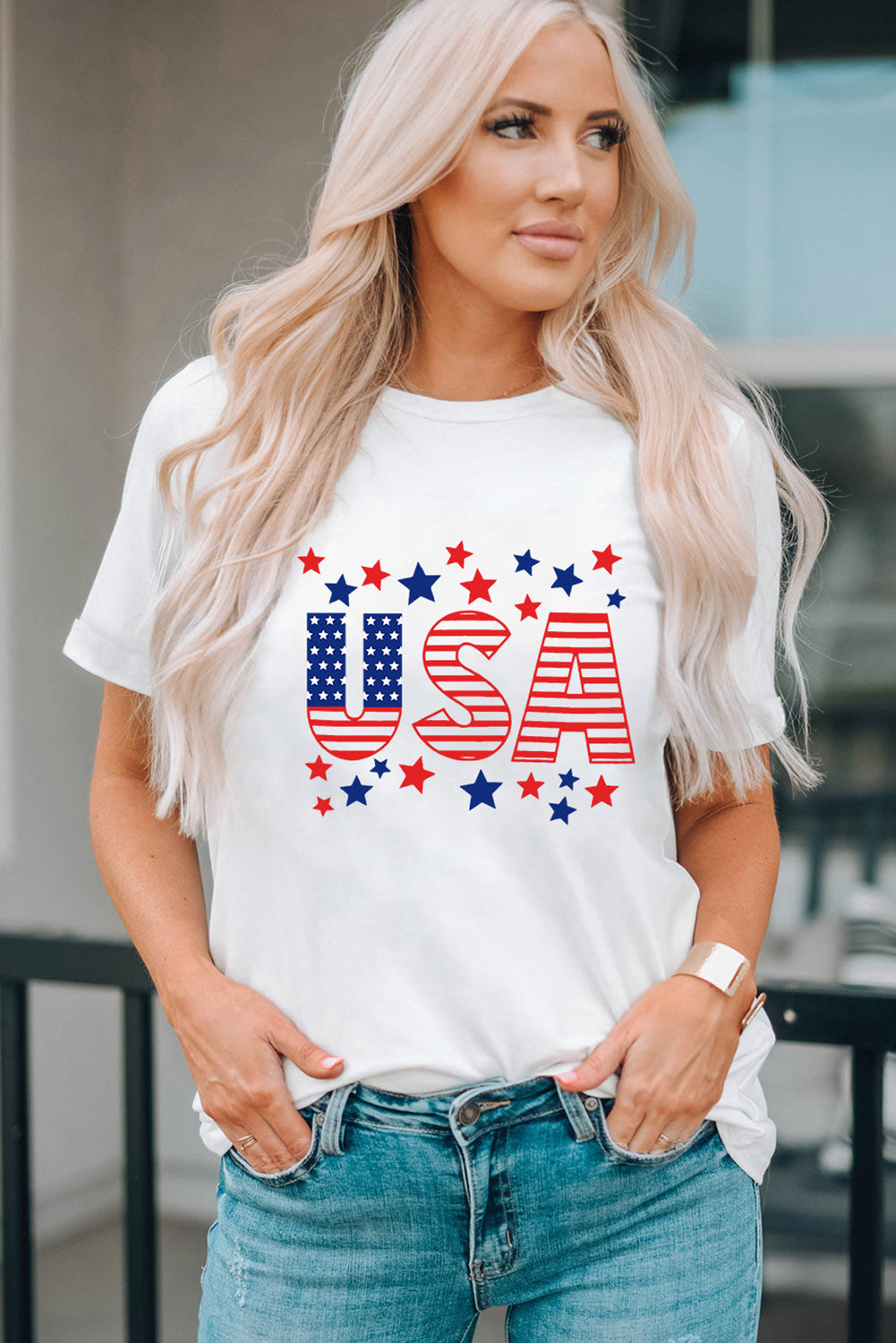 USA Star and Stripe Graphic Tee USA Star and Stripe Graphic Tee